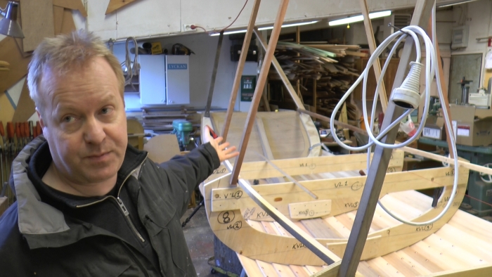 Jesper Wilén med Classic Yacht Service i Grundsund byggde Alma. stjarnjesper