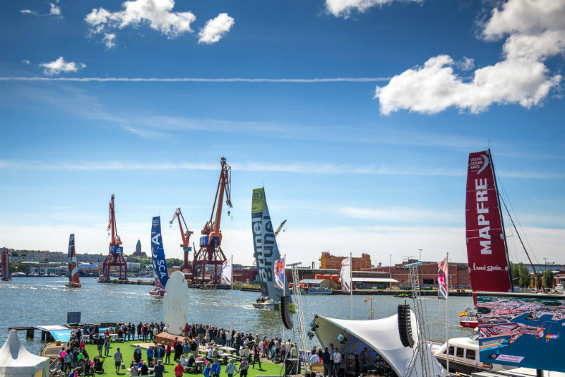 Volvo Ocean Race-målgången i Göteborg i juni 2015. Foto: Jonas Andersson