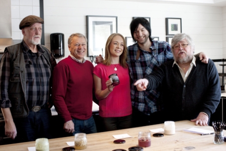 Årets Sill-jury: Peter Harryson, gitarristen och kokboksförfattaren Frederik Zäll, matbloggaren och Årets Mästerkock 2011, Louise Johansson, Ewert Ljusberg och Rolf Westerström, vd för Sjöräddningssällskapet. sill12